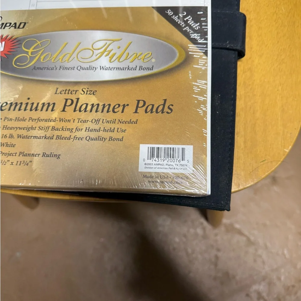 Cambridge Padfolio + Ampad Gold Fibre Planner Pads (NEW)